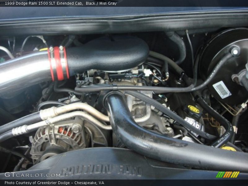 Black / Mist Gray 1999 Dodge Ram 1500 SLT Extended Cab