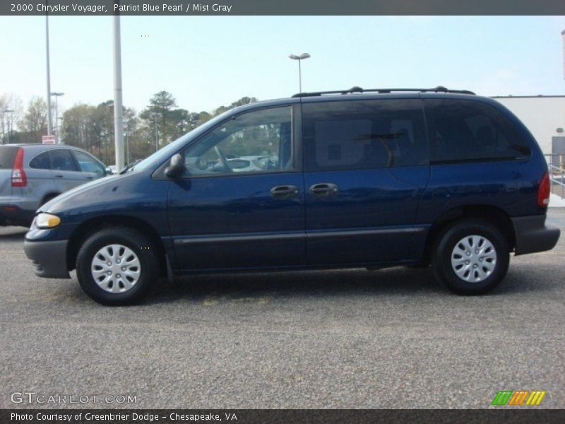 Patriot Blue Pearl / Mist Gray 2000 Chrysler Voyager