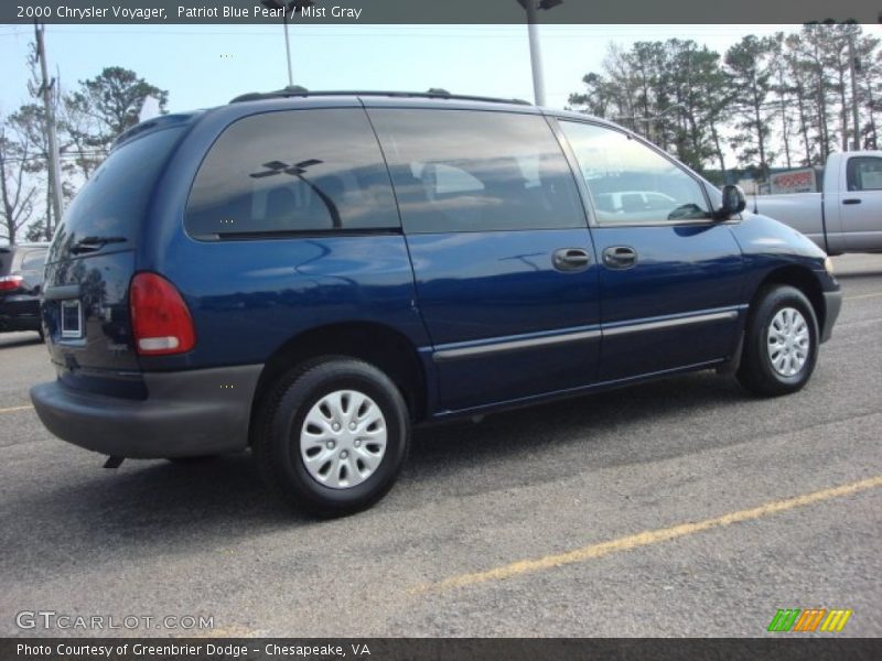 Patriot Blue Pearl / Mist Gray 2000 Chrysler Voyager