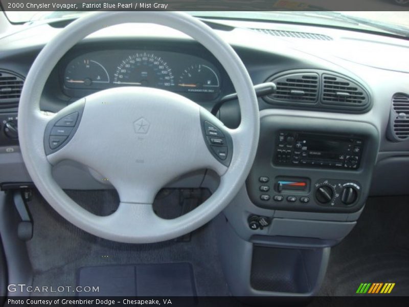 Patriot Blue Pearl / Mist Gray 2000 Chrysler Voyager