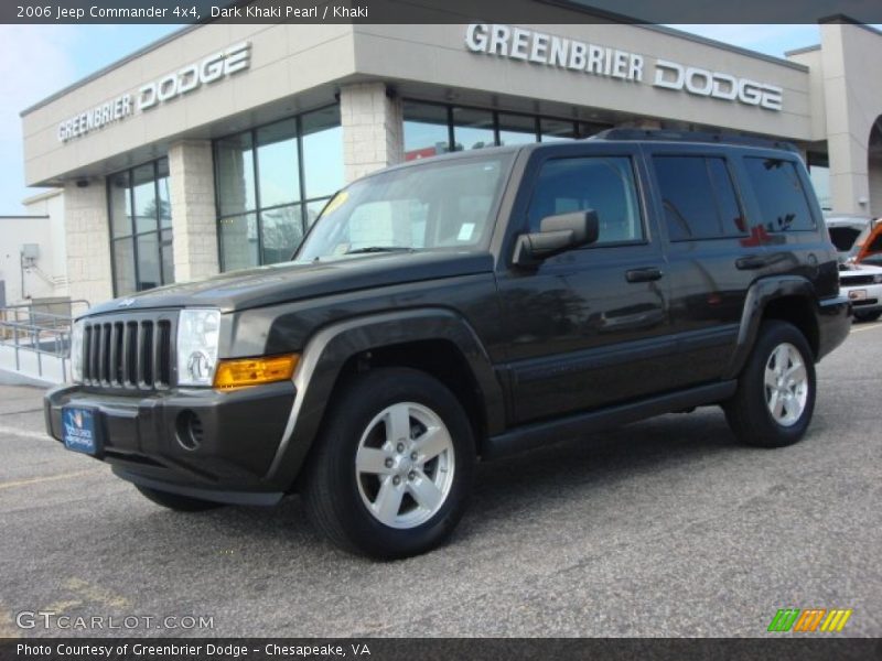 Dark Khaki Pearl / Khaki 2006 Jeep Commander 4x4