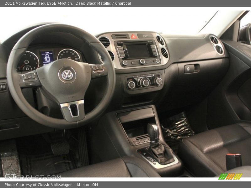 Deep Black Metallic / Charcoal 2011 Volkswagen Tiguan SE 4Motion