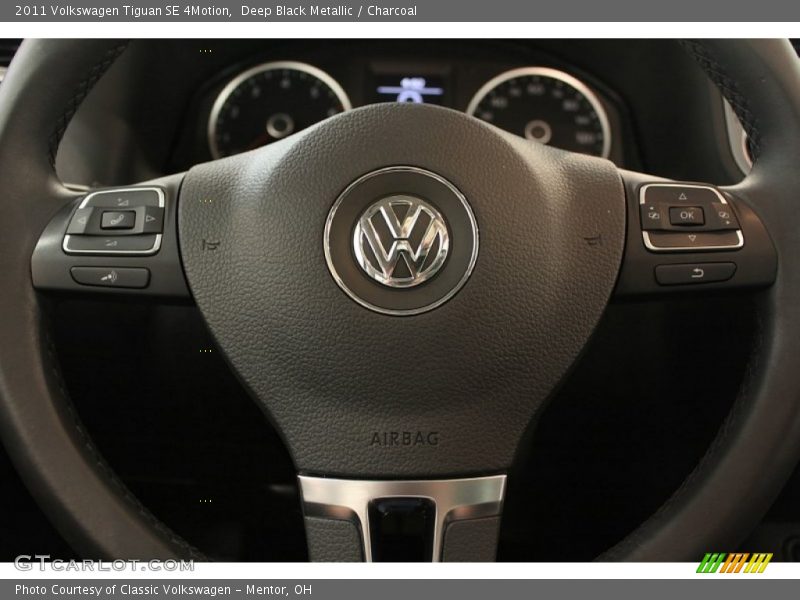 Deep Black Metallic / Charcoal 2011 Volkswagen Tiguan SE 4Motion