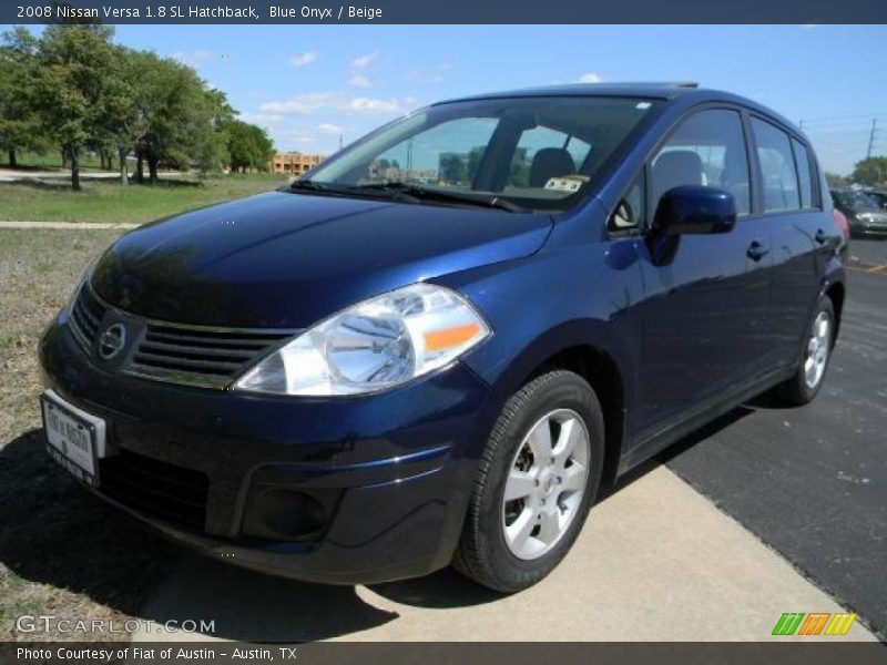 Blue Onyx / Beige 2008 Nissan Versa 1.8 SL Hatchback
