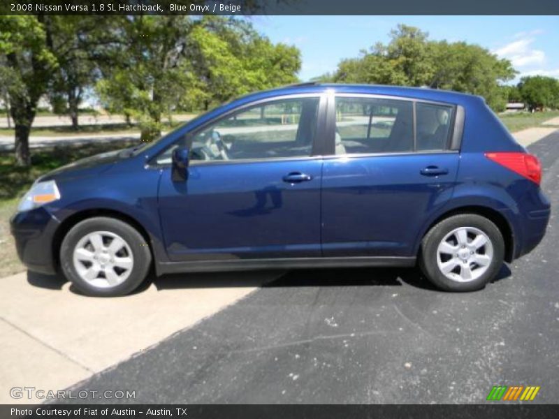 Blue Onyx / Beige 2008 Nissan Versa 1.8 SL Hatchback