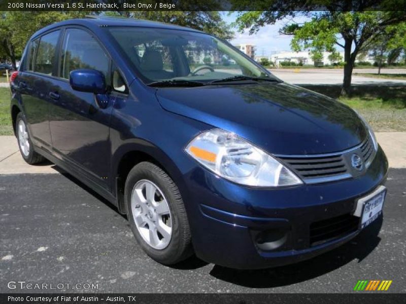 Blue Onyx / Beige 2008 Nissan Versa 1.8 SL Hatchback