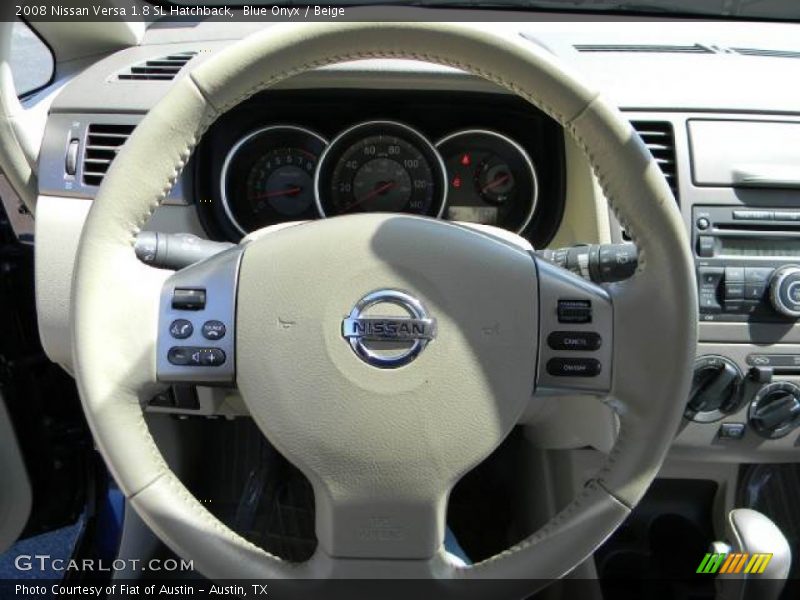 Blue Onyx / Beige 2008 Nissan Versa 1.8 SL Hatchback