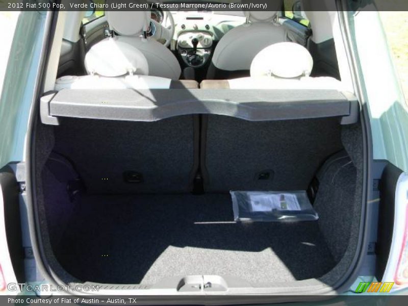 Verde Chiaro (Light Green) / Tessuto Marrone/Avorio (Brown/Ivory) 2012 Fiat 500 Pop
