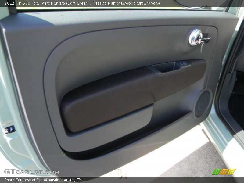 Verde Chiaro (Light Green) / Tessuto Marrone/Avorio (Brown/Ivory) 2012 Fiat 500 Pop