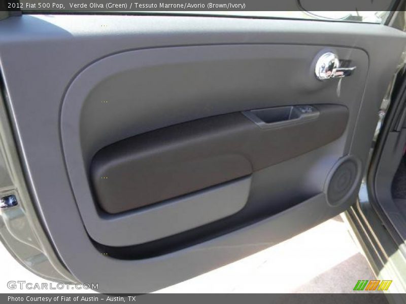 Verde Oliva (Green) / Tessuto Marrone/Avorio (Brown/Ivory) 2012 Fiat 500 Pop