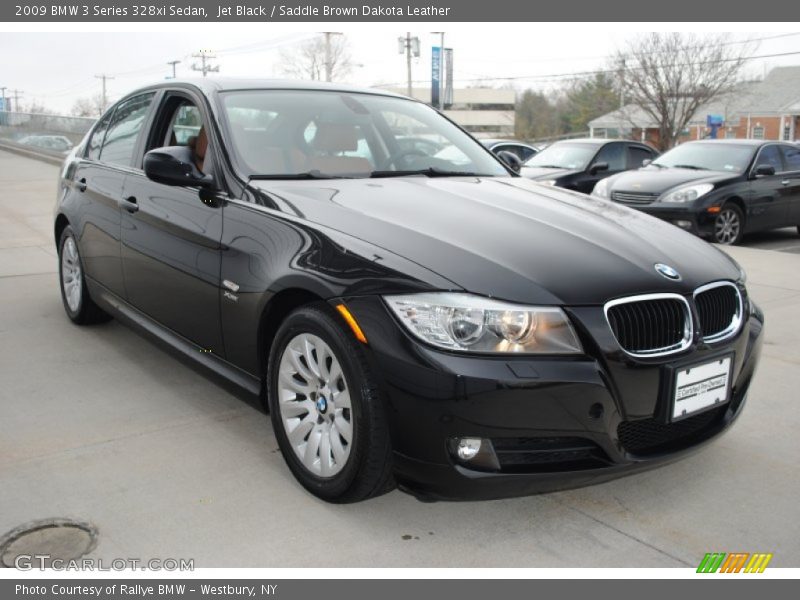 Jet Black / Saddle Brown Dakota Leather 2009 BMW 3 Series 328xi Sedan
