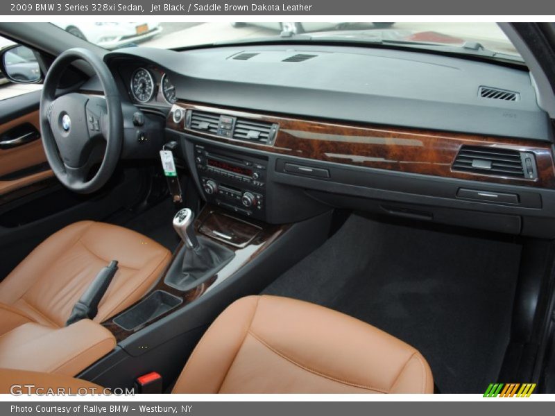 Jet Black / Saddle Brown Dakota Leather 2009 BMW 3 Series 328xi Sedan