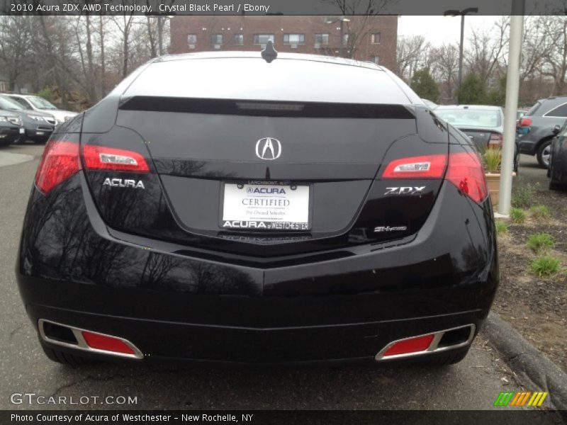 Crystal Black Pearl / Ebony 2010 Acura ZDX AWD Technology