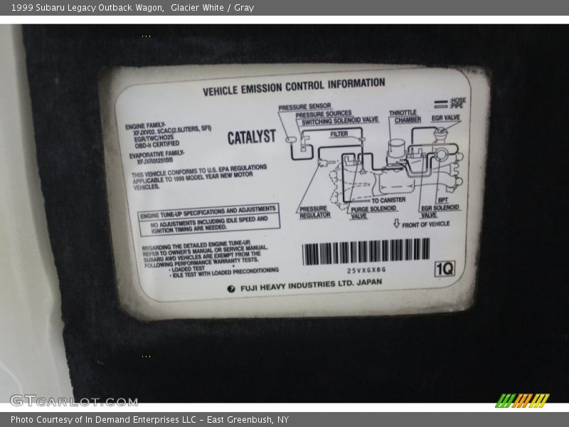 Glacier White / Gray 1999 Subaru Legacy Outback Wagon