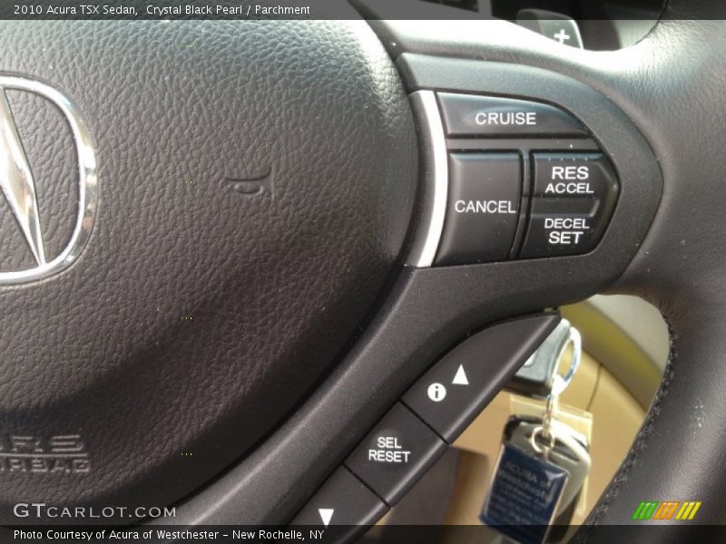 Crystal Black Pearl / Parchment 2010 Acura TSX Sedan