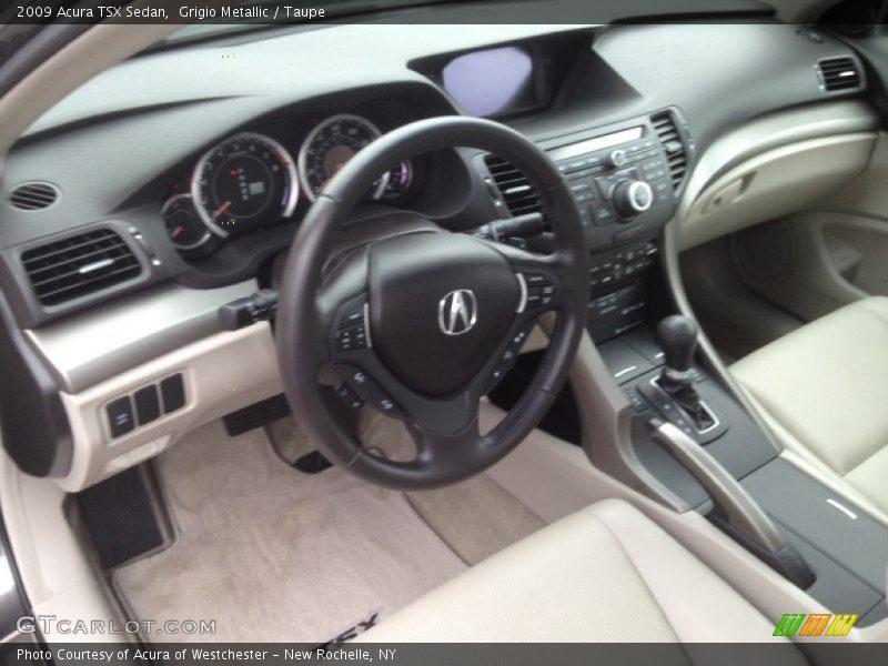 Grigio Metallic / Taupe 2009 Acura TSX Sedan