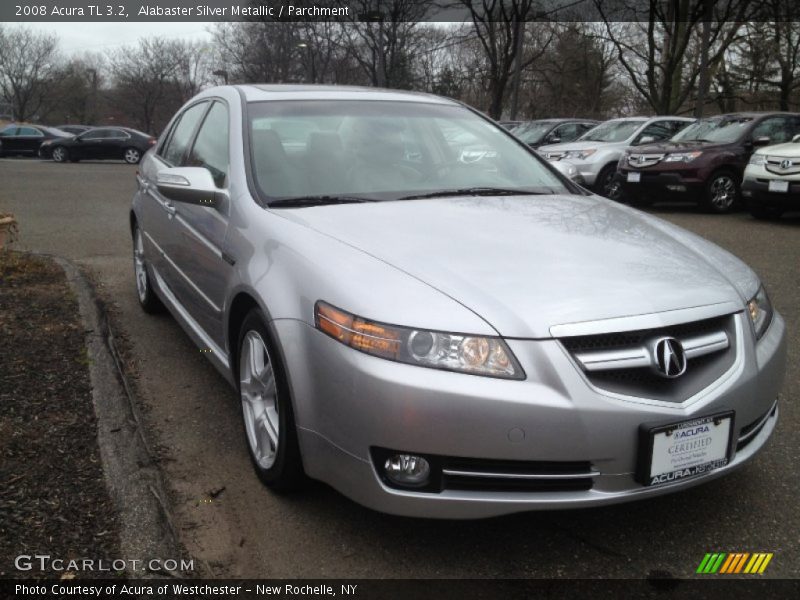 Alabaster Silver Metallic / Parchment 2008 Acura TL 3.2