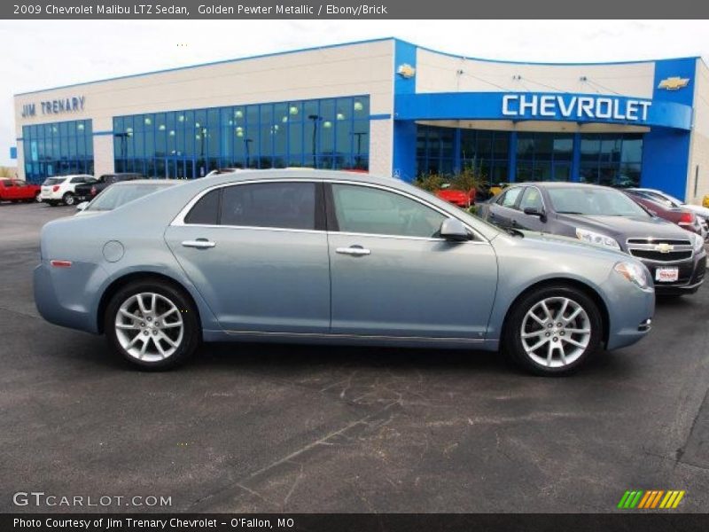 Golden Pewter Metallic / Ebony/Brick 2009 Chevrolet Malibu LTZ Sedan