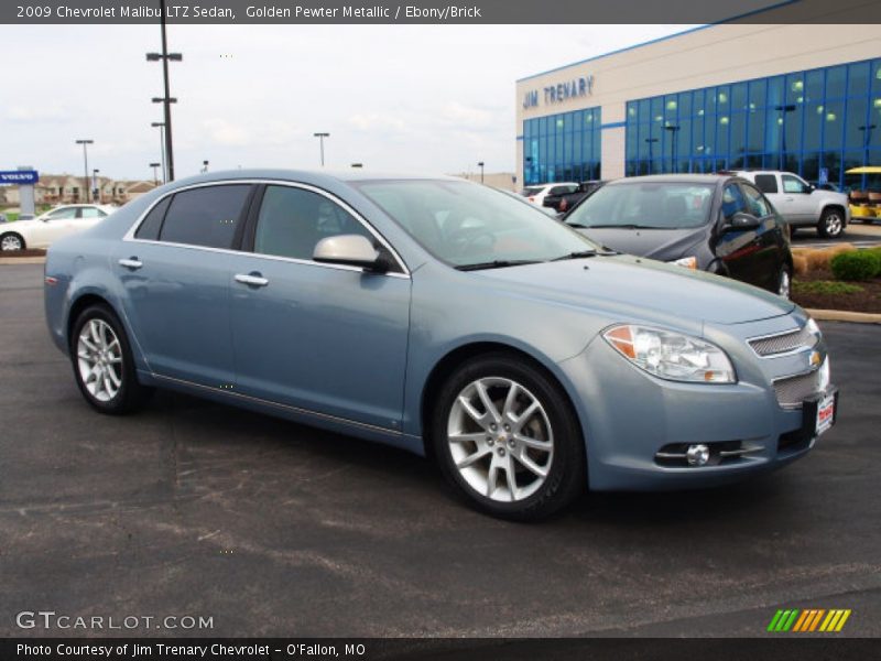 Golden Pewter Metallic / Ebony/Brick 2009 Chevrolet Malibu LTZ Sedan