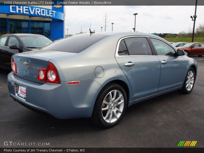 Golden Pewter Metallic / Ebony/Brick 2009 Chevrolet Malibu LTZ Sedan