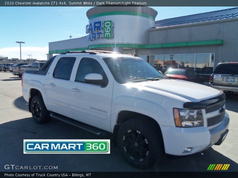 Summit White / Dark Titanium/Light Titanium 2010 Chevrolet Avalanche Z71 4x4