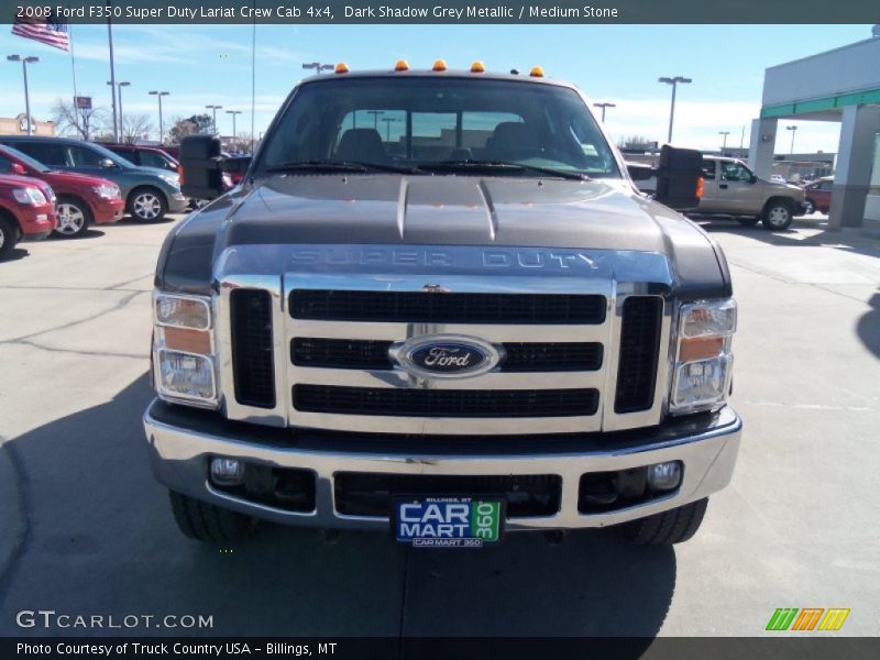 Dark Shadow Grey Metallic / Medium Stone 2008 Ford F350 Super Duty Lariat Crew Cab 4x4