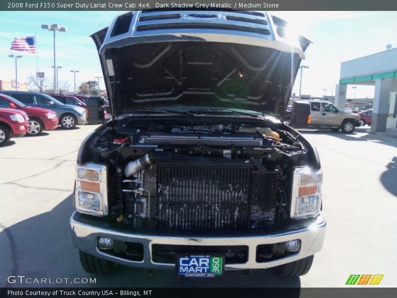Dark Shadow Grey Metallic / Medium Stone 2008 Ford F350 Super Duty Lariat Crew Cab 4x4