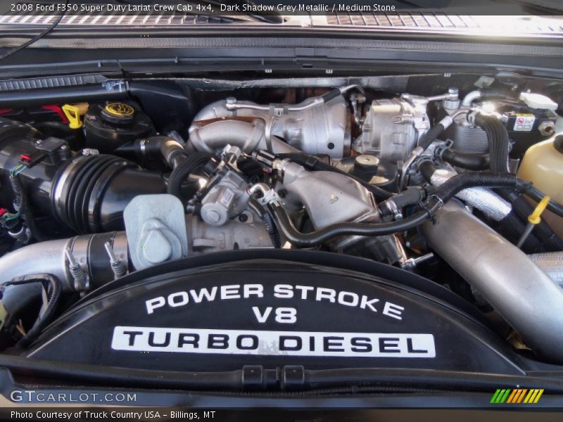 Dark Shadow Grey Metallic / Medium Stone 2008 Ford F350 Super Duty Lariat Crew Cab 4x4