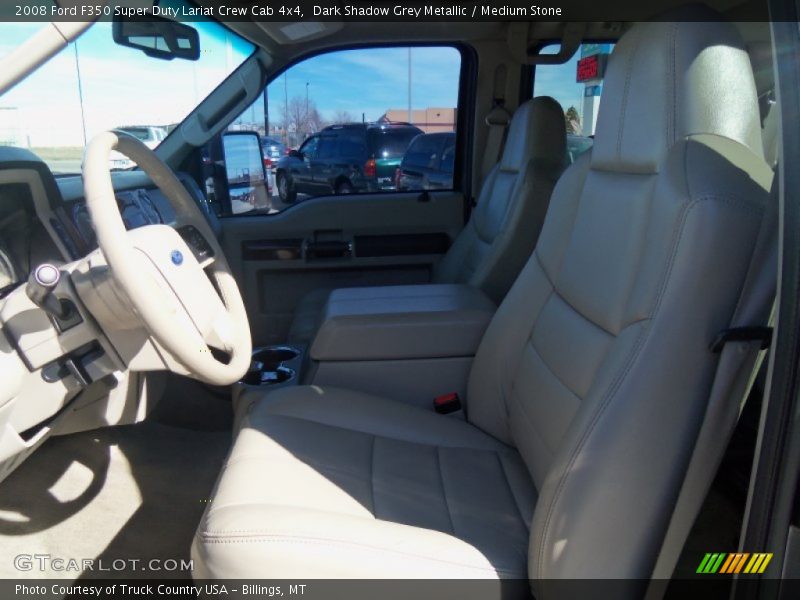 Dark Shadow Grey Metallic / Medium Stone 2008 Ford F350 Super Duty Lariat Crew Cab 4x4