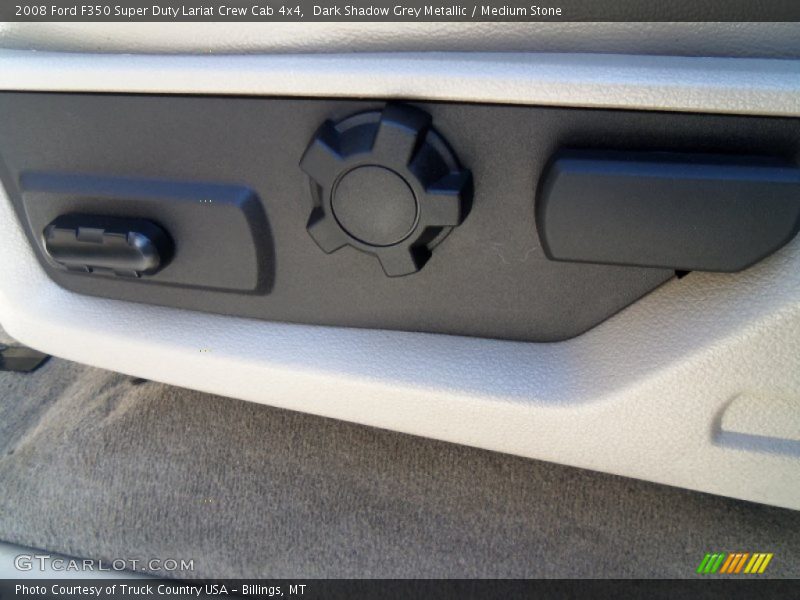 Dark Shadow Grey Metallic / Medium Stone 2008 Ford F350 Super Duty Lariat Crew Cab 4x4
