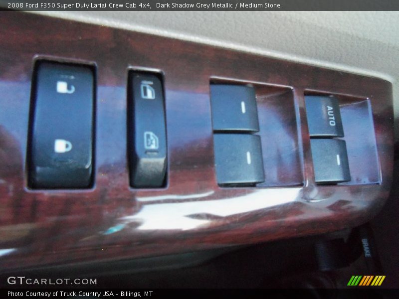 Dark Shadow Grey Metallic / Medium Stone 2008 Ford F350 Super Duty Lariat Crew Cab 4x4