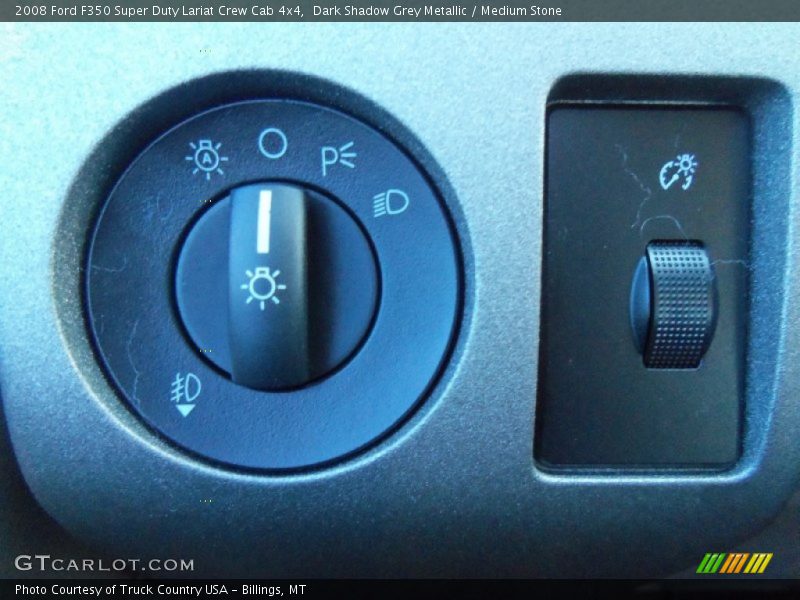 Dark Shadow Grey Metallic / Medium Stone 2008 Ford F350 Super Duty Lariat Crew Cab 4x4