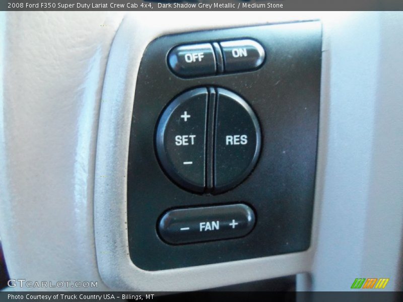 Dark Shadow Grey Metallic / Medium Stone 2008 Ford F350 Super Duty Lariat Crew Cab 4x4