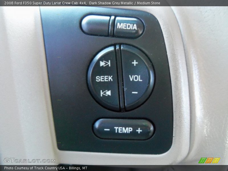 Dark Shadow Grey Metallic / Medium Stone 2008 Ford F350 Super Duty Lariat Crew Cab 4x4