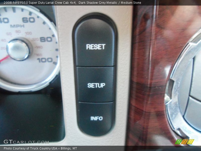 Dark Shadow Grey Metallic / Medium Stone 2008 Ford F350 Super Duty Lariat Crew Cab 4x4