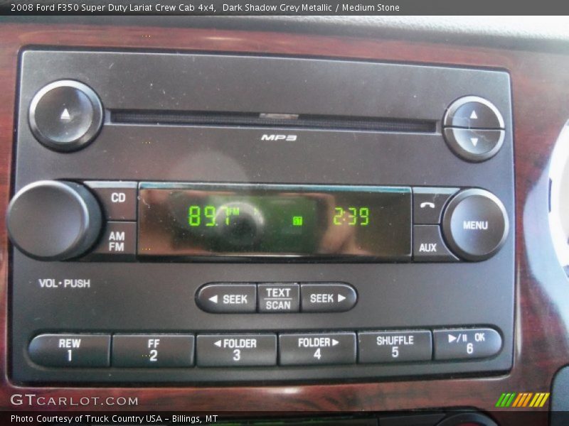 Dark Shadow Grey Metallic / Medium Stone 2008 Ford F350 Super Duty Lariat Crew Cab 4x4