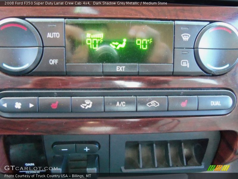 Dark Shadow Grey Metallic / Medium Stone 2008 Ford F350 Super Duty Lariat Crew Cab 4x4
