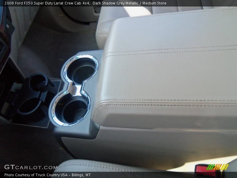 Dark Shadow Grey Metallic / Medium Stone 2008 Ford F350 Super Duty Lariat Crew Cab 4x4