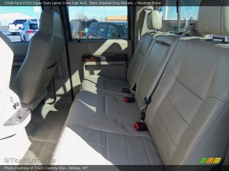 Dark Shadow Grey Metallic / Medium Stone 2008 Ford F350 Super Duty Lariat Crew Cab 4x4