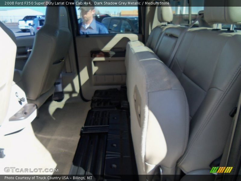 Dark Shadow Grey Metallic / Medium Stone 2008 Ford F350 Super Duty Lariat Crew Cab 4x4