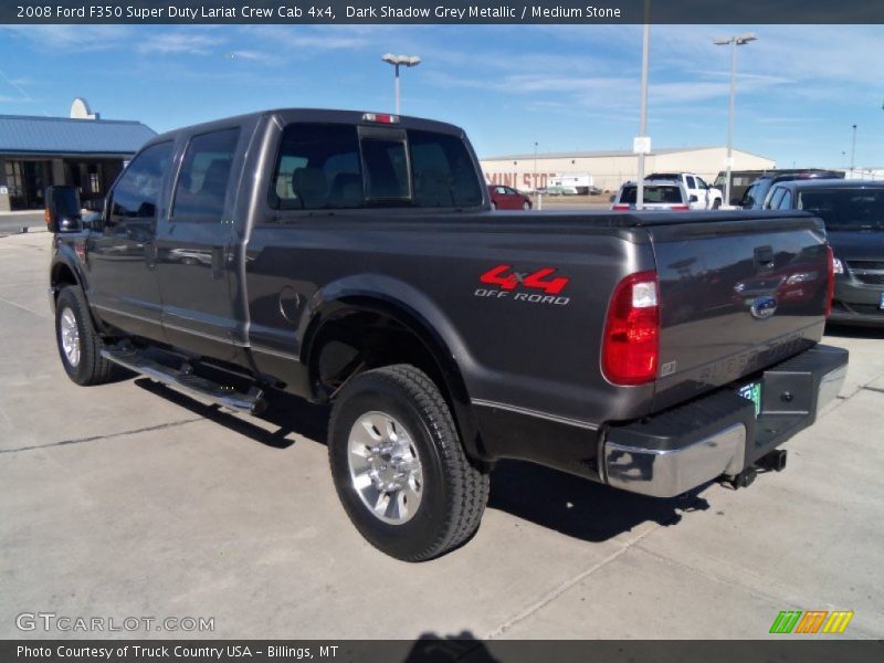 Dark Shadow Grey Metallic / Medium Stone 2008 Ford F350 Super Duty Lariat Crew Cab 4x4