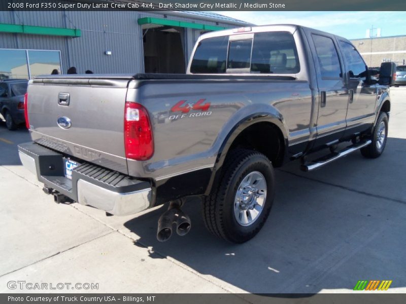 Dark Shadow Grey Metallic / Medium Stone 2008 Ford F350 Super Duty Lariat Crew Cab 4x4