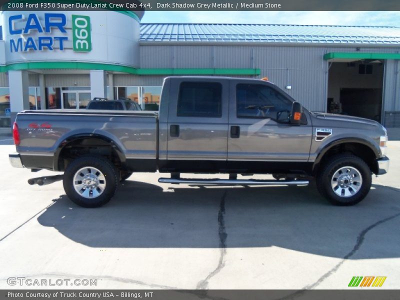 Dark Shadow Grey Metallic / Medium Stone 2008 Ford F350 Super Duty Lariat Crew Cab 4x4