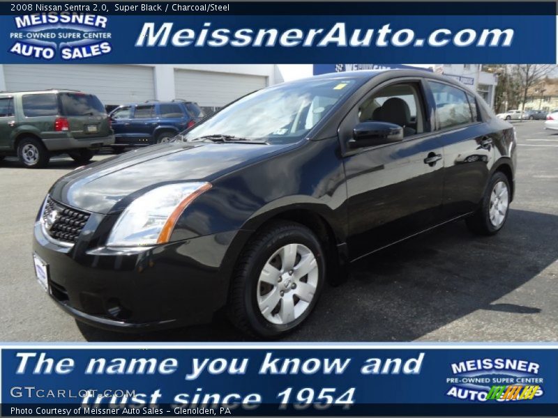 Super Black / Charcoal/Steel 2008 Nissan Sentra 2.0