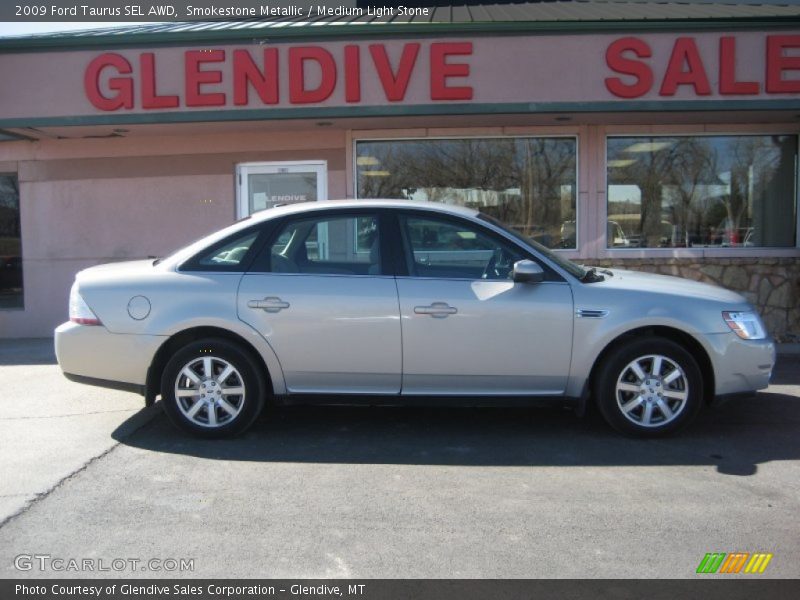 Smokestone Metallic / Medium Light Stone 2009 Ford Taurus SEL AWD