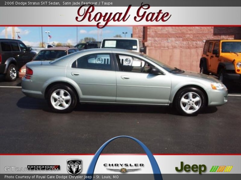 Satin Jade Pearlcoat / Taupe 2006 Dodge Stratus SXT Sedan