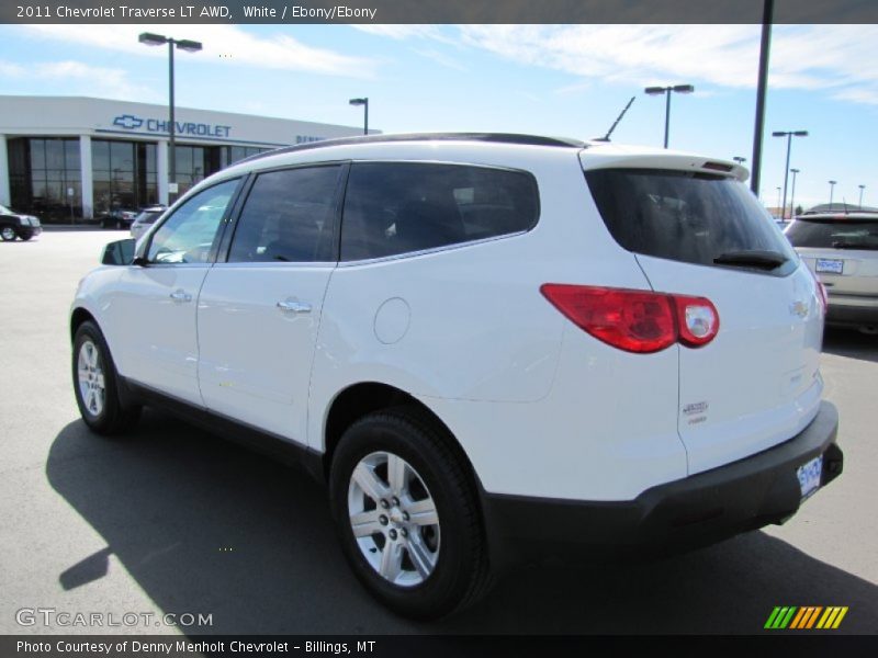 White / Ebony/Ebony 2011 Chevrolet Traverse LT AWD