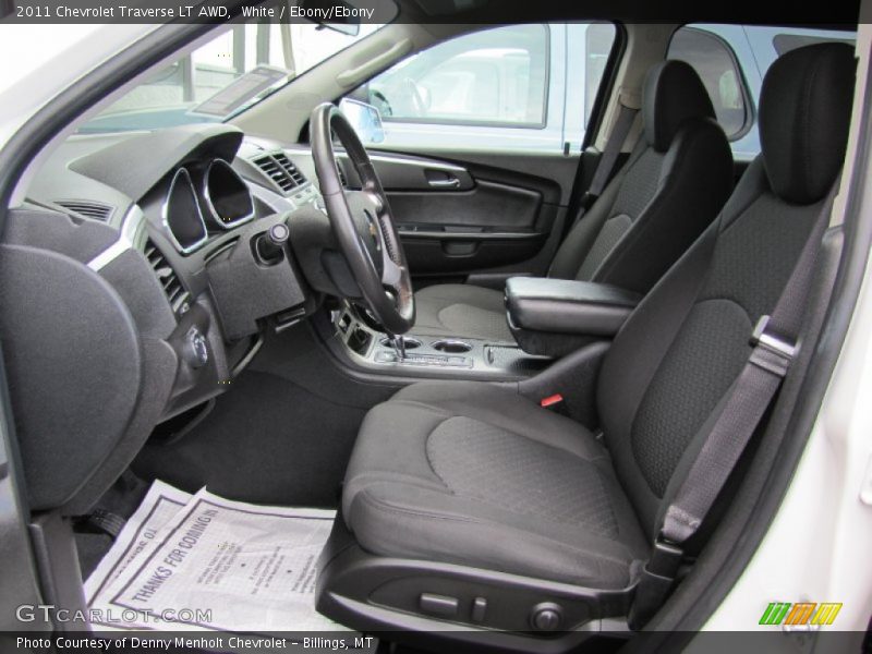 White / Ebony/Ebony 2011 Chevrolet Traverse LT AWD