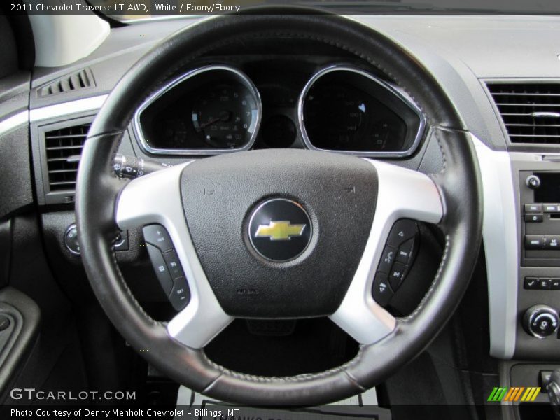 White / Ebony/Ebony 2011 Chevrolet Traverse LT AWD
