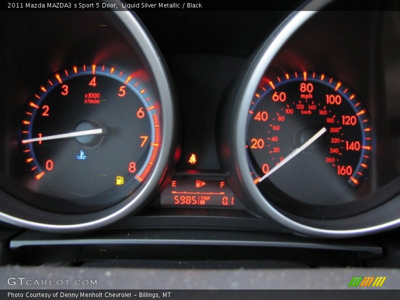 Liquid Silver Metallic / Black 2011 Mazda MAZDA3 s Sport 5 Door
